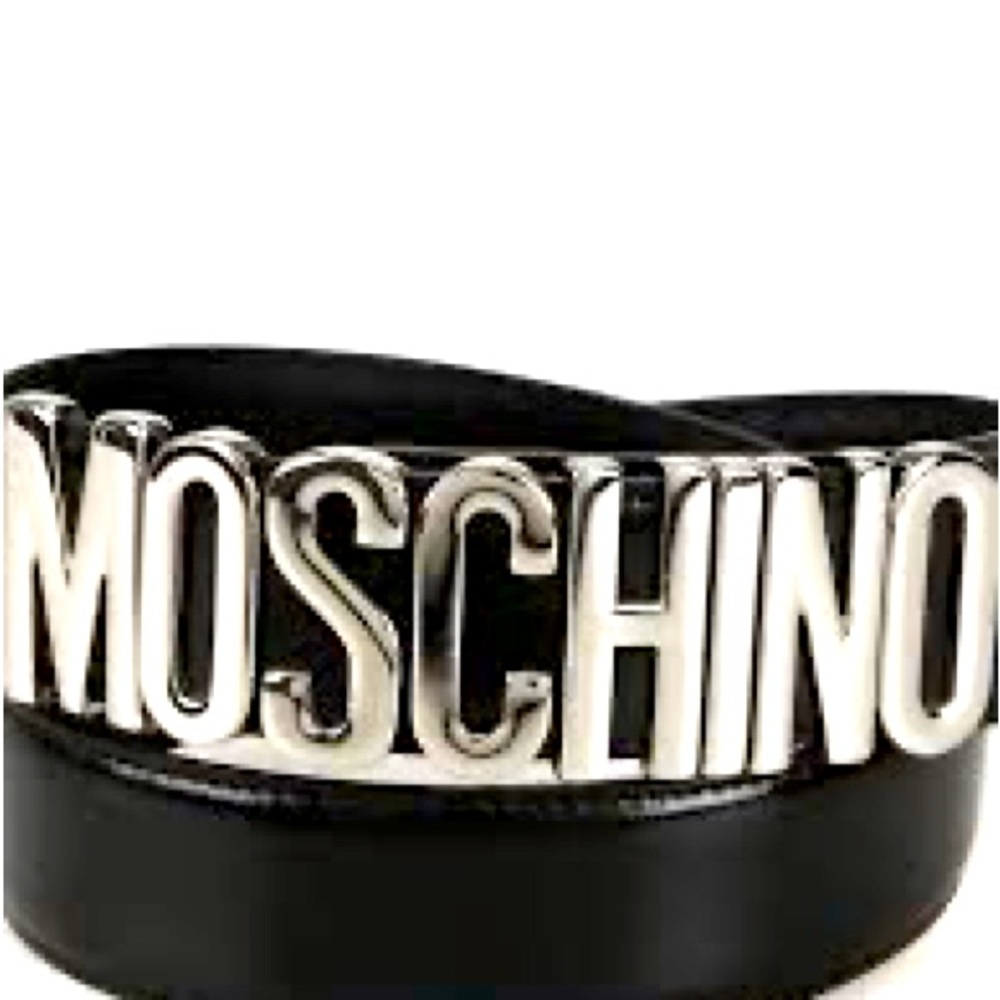• Vintage Moschino Black & Silver Belt •